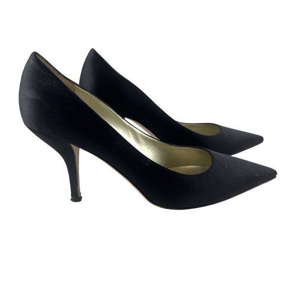 Anne Klein New York Preppy Sexy Professional Women 9.5M Black Pointed Toe Heels - Picture 6 of 16
